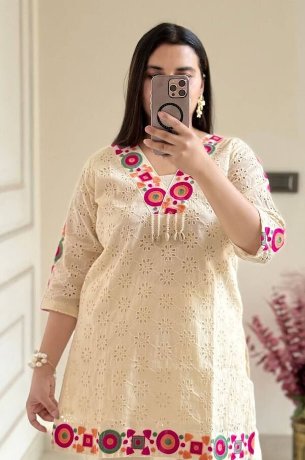 Festival Special Off White Khadi Cotton Co-Ord Set