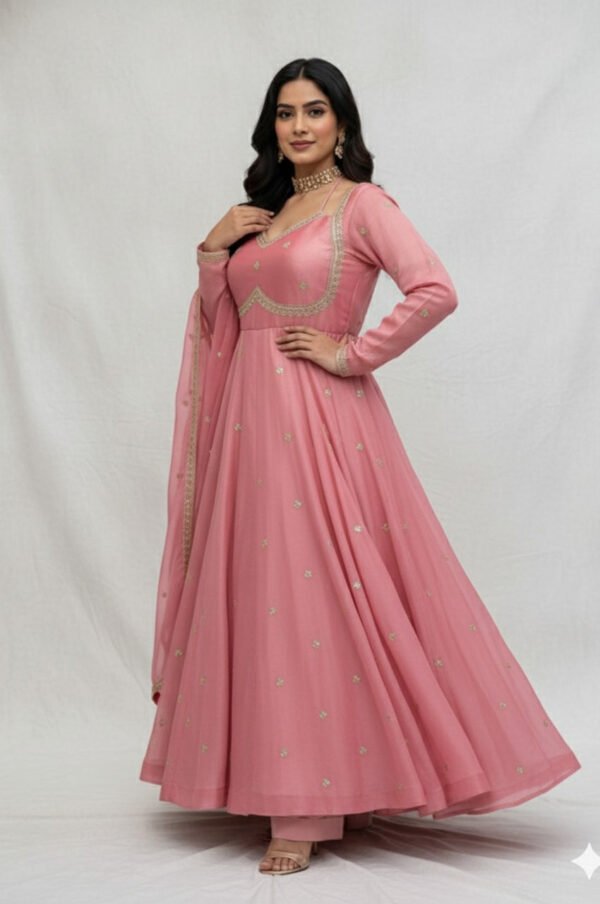 Candy Pink Anarkali Suit Set