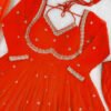 Orange Color Apsara Suit Set with Sequence Work